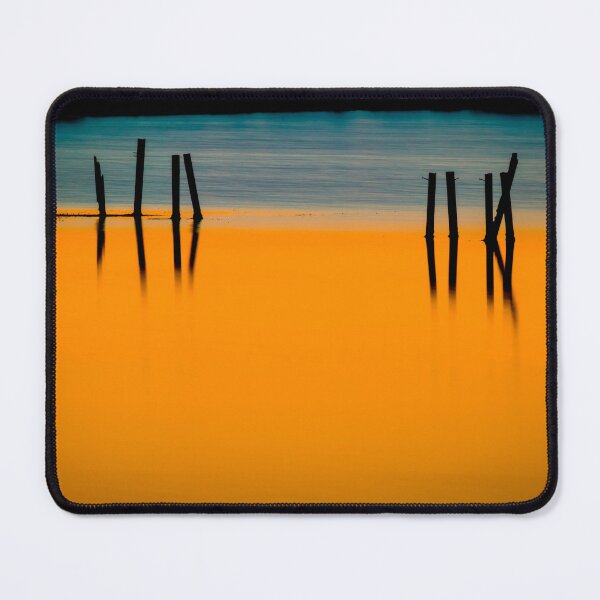 Item preview, BLACK PILINGS ORANGE WATER Abstract X107 designed and sold by RichFrancoCars.