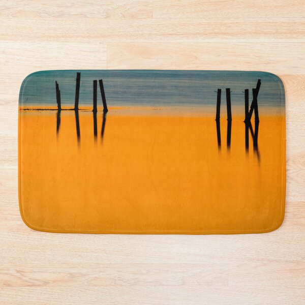 Item preview, BLACK PILINGS ORANGE WATER Abstract X107 designed and sold by RichFrancoCars.