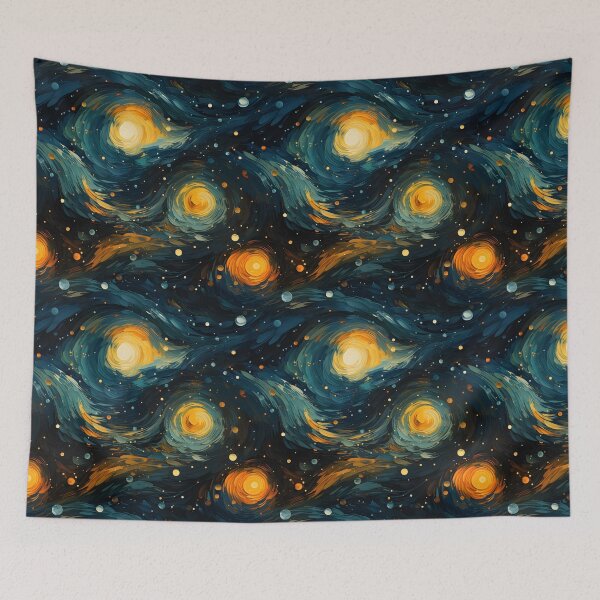 Item preview, Van Gogh Starry Night Outer Space Pattern 26 designed and sold by DigitalPatternx.