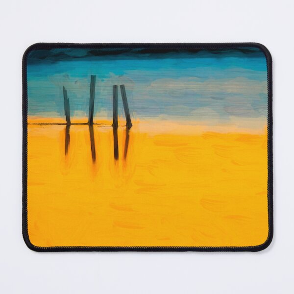 Item preview, BLACK PILINGS ORANGE WATER Abstract X107 designed and sold by RichFrancoCars.