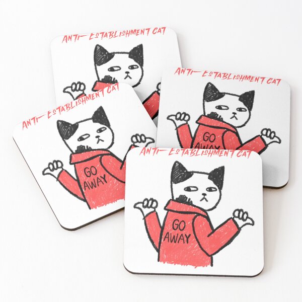 Item preview, Anti-Establishment Cat designed and sold by RokuCreations.