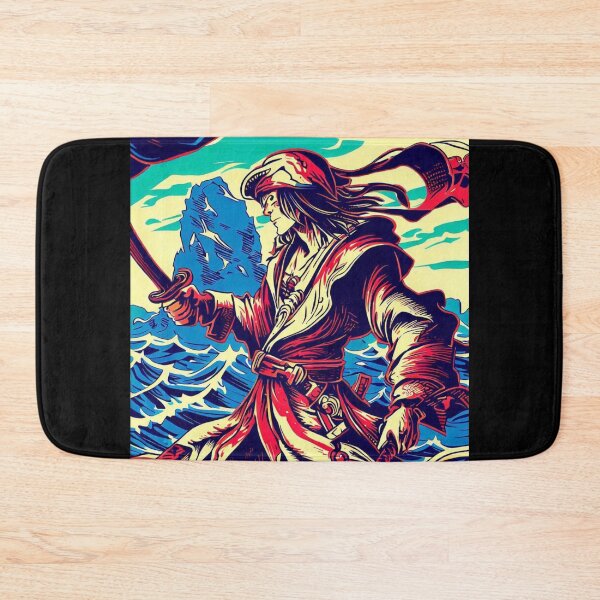 Item preview, Fantasy Pirate Anime - Woodcut 2 designed and sold by CrankyOldDude.