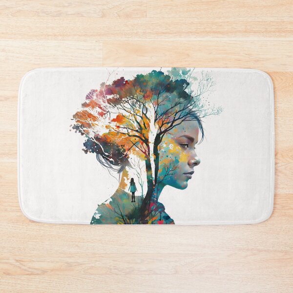 Item preview, Abstract Over  Thinking Female Heads Mental Health designed and sold by WearWolfDesigns.