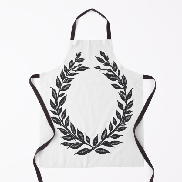 Item preview, black and white laurel wreath designed and sold by Majkel & Majkel.