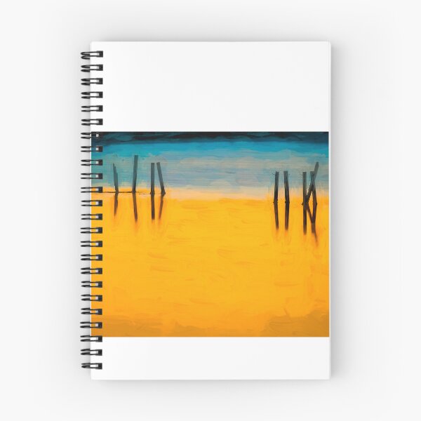Item preview, BLACK PILINGS ORANGE WATER Abstract X107 designed and sold by RichFrancoCars.