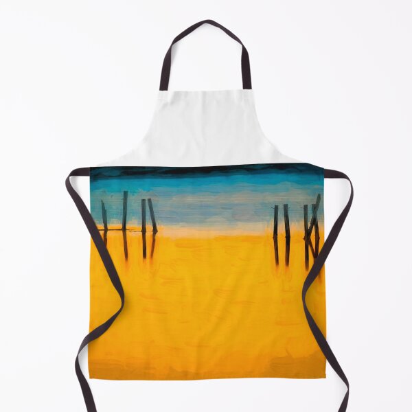 Item preview, BLACK PILINGS ORANGE WATER Abstract X107 designed and sold by RichFrancoCars.