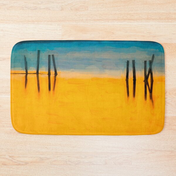 Item preview, BLACK PILINGS ORANGE WATER Abstract X107 designed and sold by RichFrancoCars.