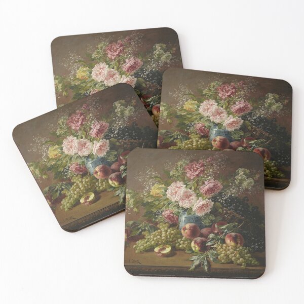 Item preview, Bodegón con flores Melocotones asícomo Uvas designed and sold by tomorrowsart.