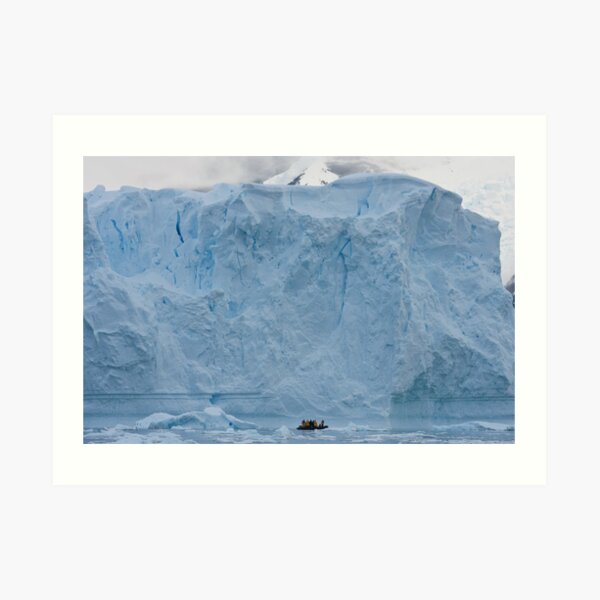 Explorers and iceberg Art Print