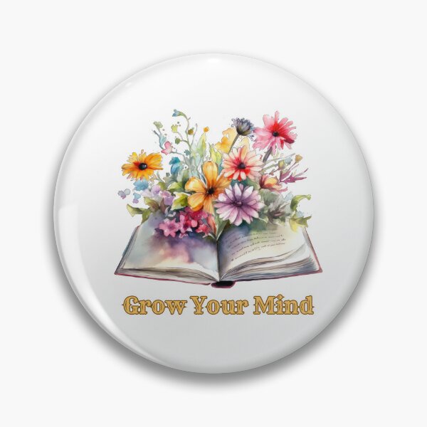 Item preview, Grow Your Mind: Open Book Flower Watercolor  designed and sold by by-oaz.