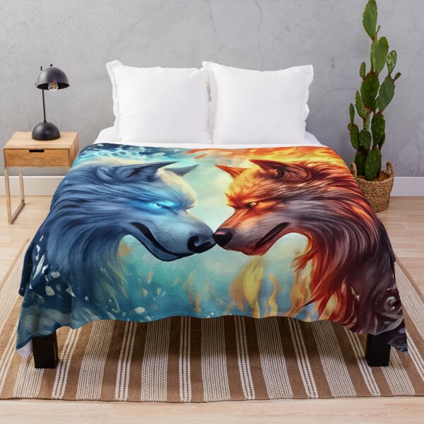 Item preview, Fire and water, good and evil, yin and yang, love, ice and fire, wolf, magic, the wolf and the she-wolf designed and sold by Olga Nagornaya.