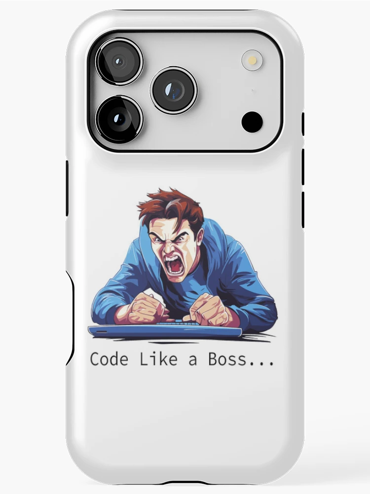 Thumbnail 1 of 4, iPhone Case, Angry Coder: Code Like a Boss... designed and sold by AIPICCRAFT.