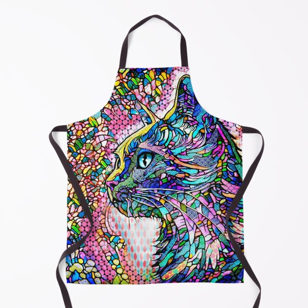 Item preview, Multicolor Stained Glass Style Cat 706 designed and sold by artbylucie.