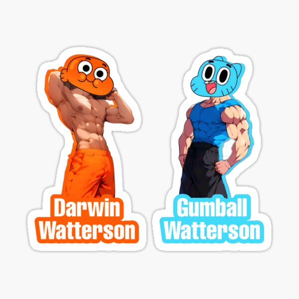 Gumball and Darwin, What the what Sticker for Sale by karamram