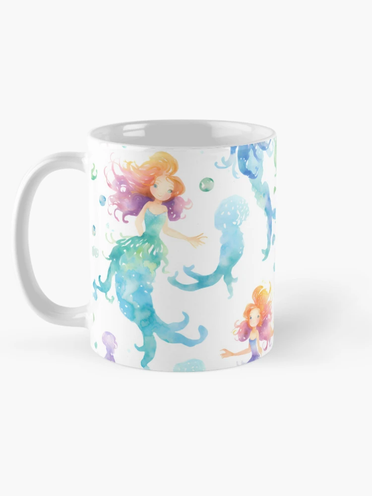 Thumbnail 5 of 6, Coffee Mug, Mermaids Pattern 10 designed and sold by DigitalPatternx.