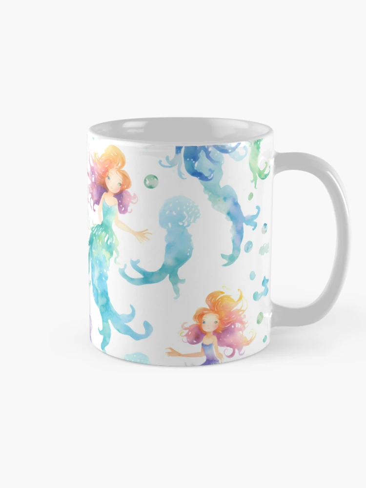 Thumbnail 3 of 6, Coffee Mug, Mermaids Pattern 10 designed and sold by DigitalPatternx.