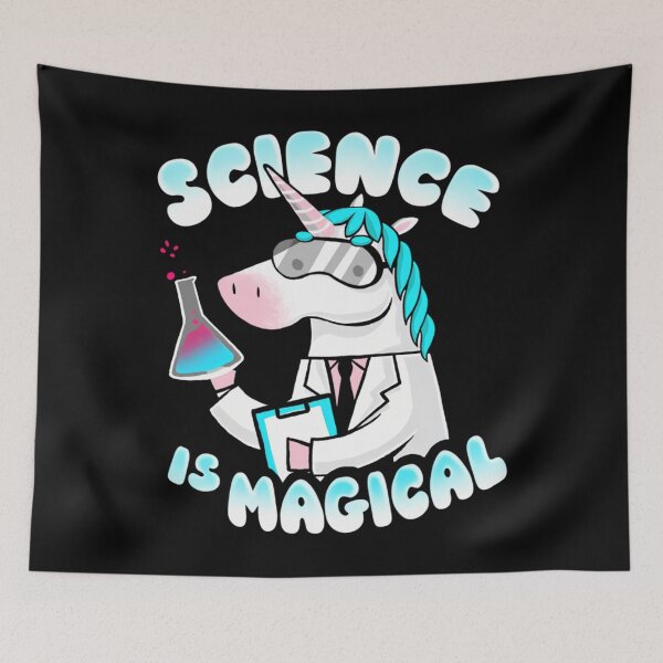 Item preview, Science is magical - 	 Rainbow Unicorn - Scientist Lab  	 designed and sold by uaixcacnlnv34.