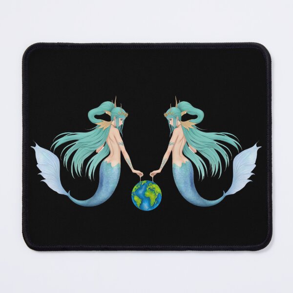 Item preview, Mermaid Twins Holding The World by Two Threads designed and sold by SirenasWorld.