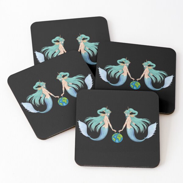 Item preview, Mermaid Twins Holding The World by Two Threads designed and sold by SirenasWorld.
