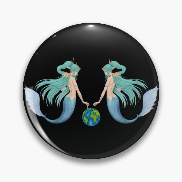 Item preview, Mermaid Twins Holding The World by Two Threads designed and sold by SirenasWorld.