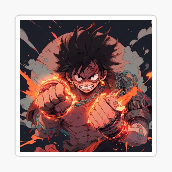 bad ass Luffy Sticker for Sale by Mr H