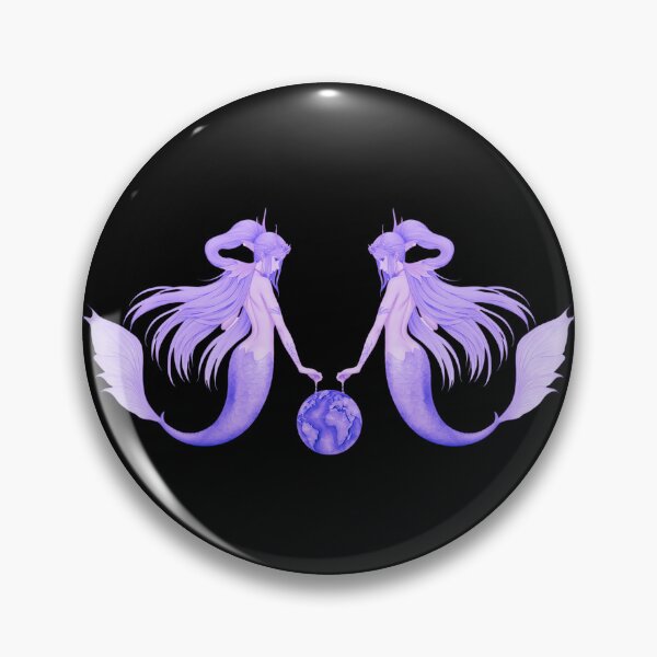 Item preview, Vintage Style Mermaids Holding The World in Their Hands designed and sold by SirenasWorld.