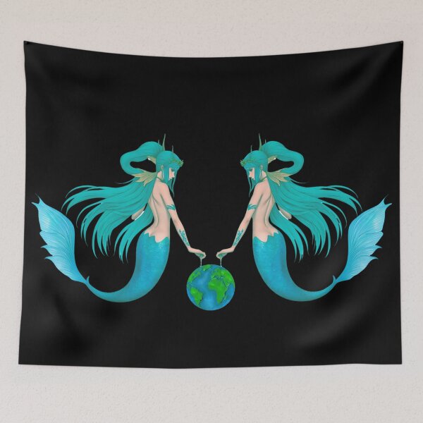 Item preview, Earth Tone Mermaids Protectors of The World designed and sold by SirenasWorld.