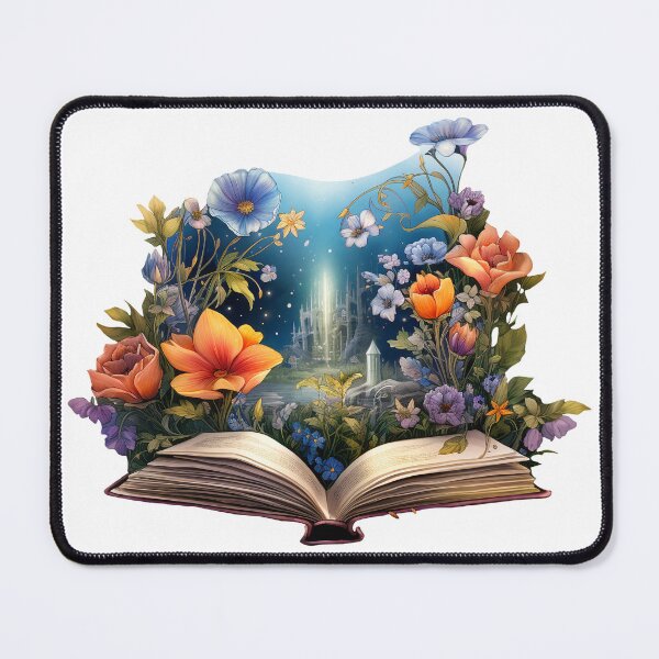 Item preview, Enchanted floral book | Fantasy book designed and sold by PawsandPages.
