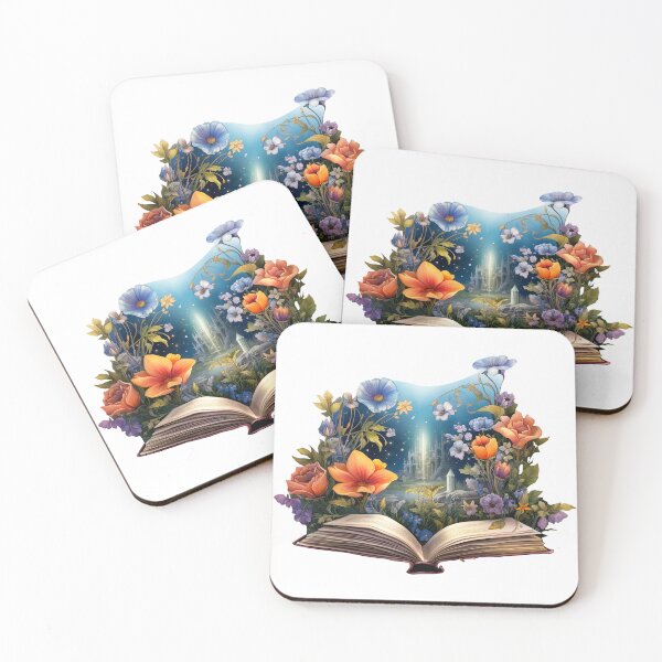 Item preview, Enchanted floral book | Fantasy book designed and sold by PawsandPages.