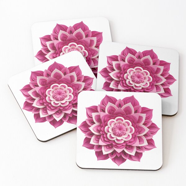 Artikelvorschau, Mandala-Kunstset 1 - Rosa Mandala entworfen und verkauft von simdesid.