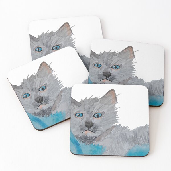 Item preview, watercolor cat designed and sold by andreacabeza.