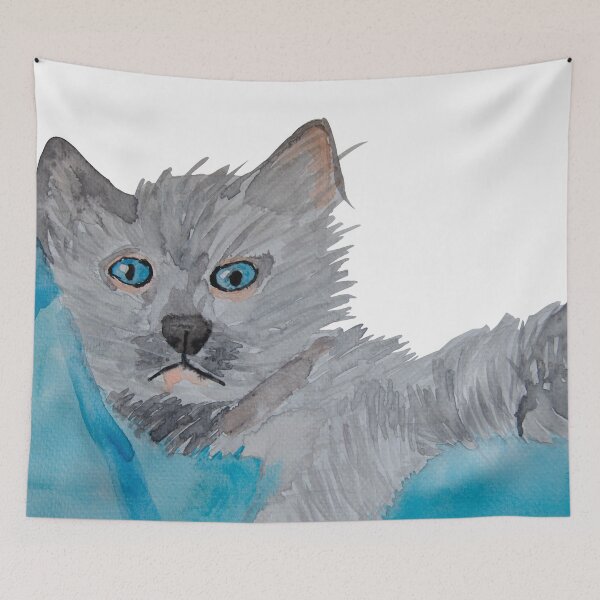 Item preview, watercolor cat designed and sold by andreacabeza.