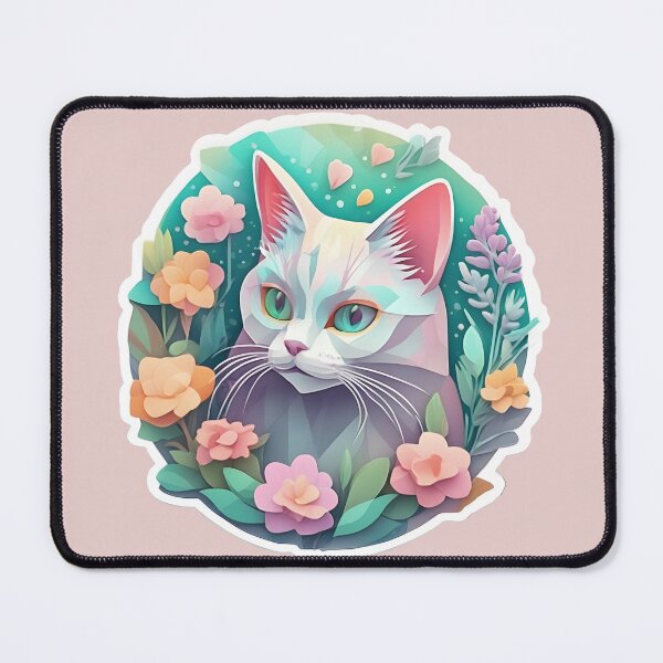 Item preview, Polygonal Flower Cat by Urban Nova Design designed and sold by UrbanNova.