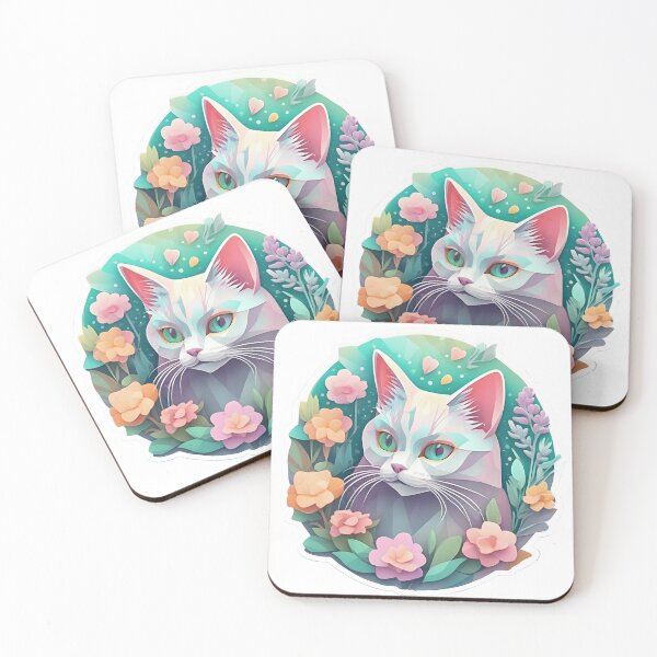 Item preview, Polygonal Flower Cat by Urban Nova Design designed and sold by UrbanNova.