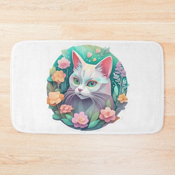 Item preview, Polygonal Flower Cat by Urban Nova Design designed and sold by UrbanNova.