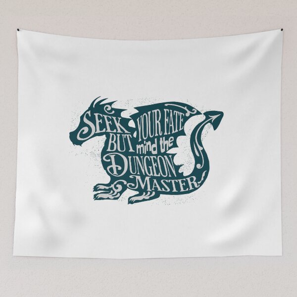 Item preview, Seek your fate but mind the dungeon master! - Dungeon Master Warning designed and sold by Zanda-Nerd-Shop.