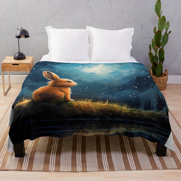 Item preview, Enchanted Night: Brown Bunny Gazing into Starlit Skies designed and sold by Christian Weiss.