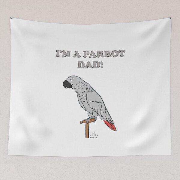 Item preview, I'm a Parrot Dad! - African Grey designed and sold by Laughing Parrot Studio.