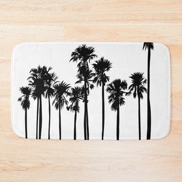 Item preview, Black and white palm trees art print designed and sold by dcrc.