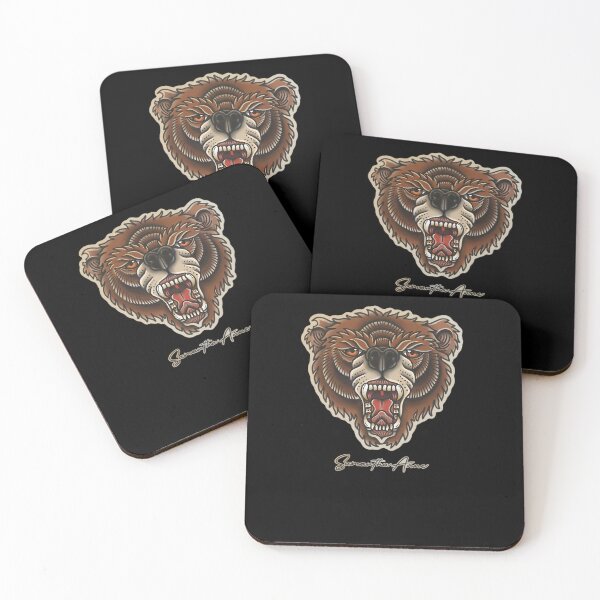 Item preview, Old School Bear Traditional Tattoo Art  	 designed and sold by oeuwulwyyvy39.