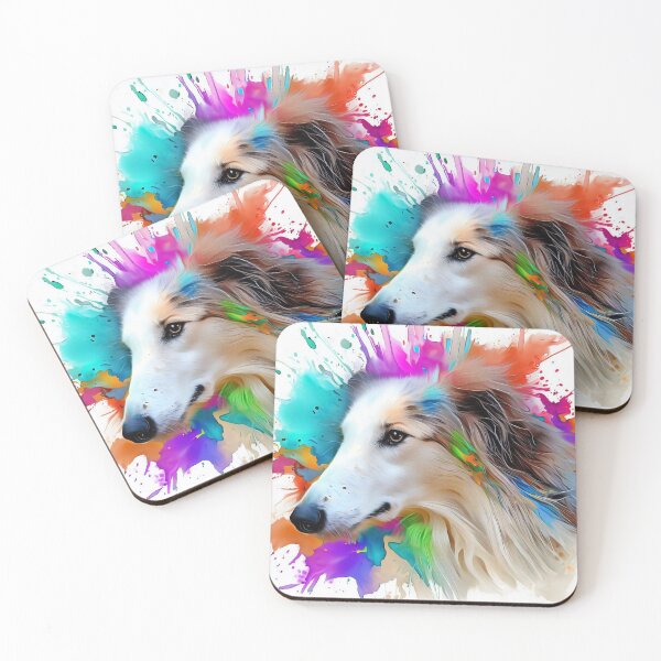 Item preview, Borzoi Splash Art designed and sold by The Digital Compass.