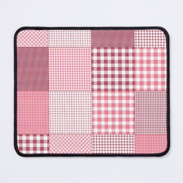 Item preview, Pink plaid patchwork gingham check designed and sold by Inktown.