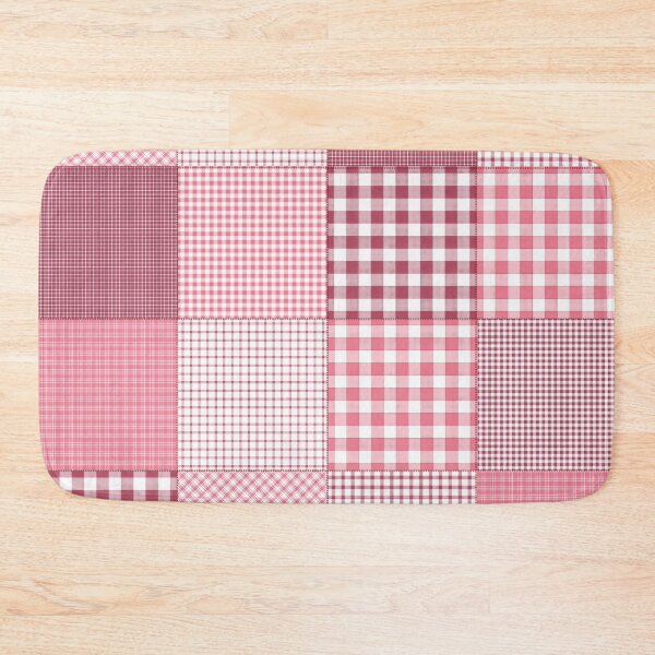 Item preview, Pink plaid patchwork gingham check designed and sold by Inktown.