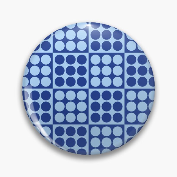 Item preview, Retro Mid Century Modern Geometric Pattern 133 Scandi Blue designed and sold by tonymagnerart.