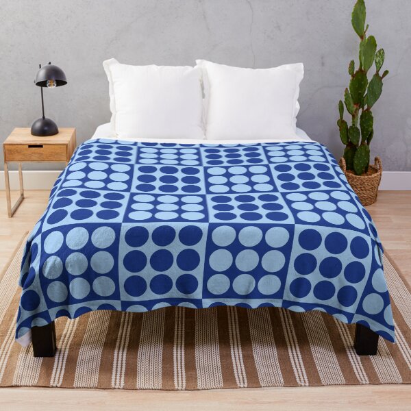 Item preview, Retro Mid Century Modern Geometric Pattern 133 Scandi Blue designed and sold by tonymagnerart.