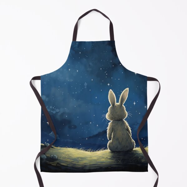 Item preview, Starry Gaze: White Bunny Admiring the Night Sky's Majesty designed and sold by Christian Weiss.