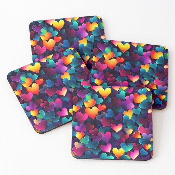 Item preview, multicolored hearts texture designed and sold by RodoArtDs.