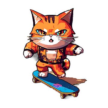 Artwork thumbnail, Cat on skateboard by Coollzone