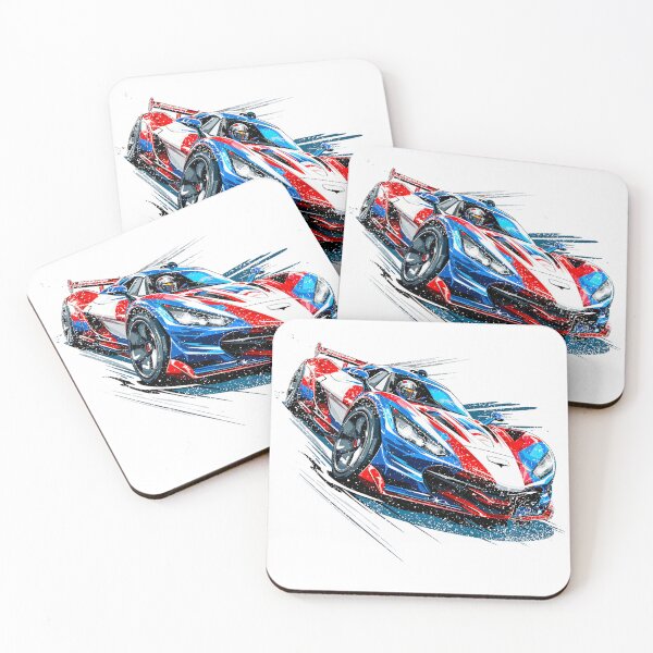 Item preview, Sports Car Red White Blue designed and sold by SteadyRolling.