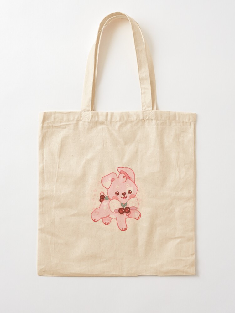 Minimalist Fluffy Bucket Bag With Cherry Bag Charm